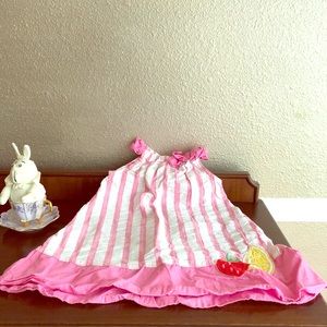 Gymboree striped strawberry lemon dress